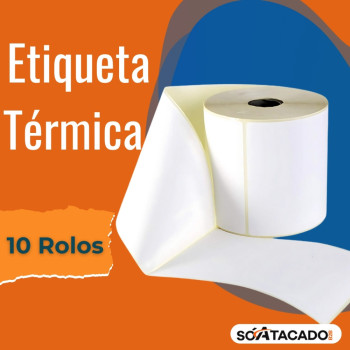 Etiqueta Térmica 10x15 Kit 10 Rolos Serrilha E-commerce